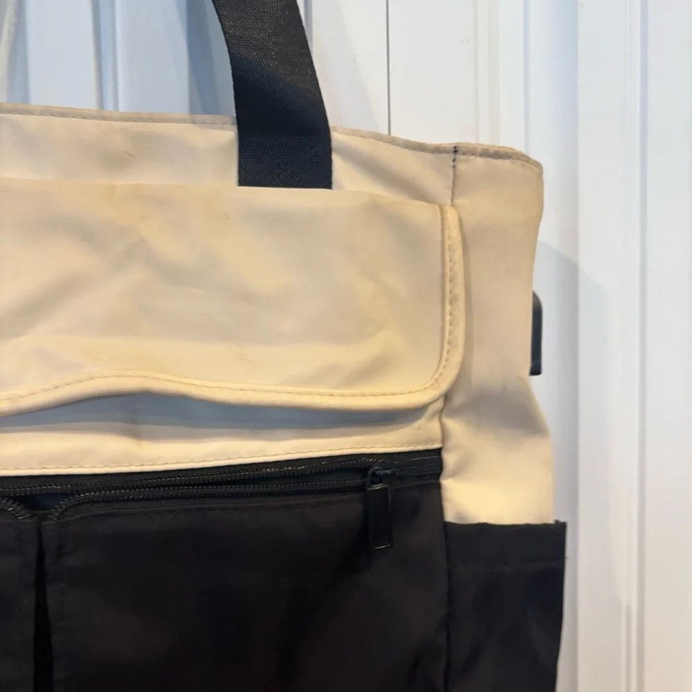Cream And Black‎ Backpack